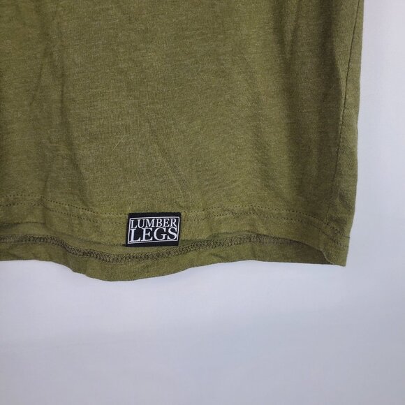 Lumber Legs Green Mens Short Sleeve Tshirt "Crush The Stereotype" Sz Lrg - Picture 3 of 9